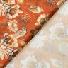 viscose fabric birds and wild roses – terracotta/caramel,  thumbnail number 4