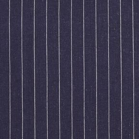 Viscose-linen blend wide pinstripes – navy blue, 