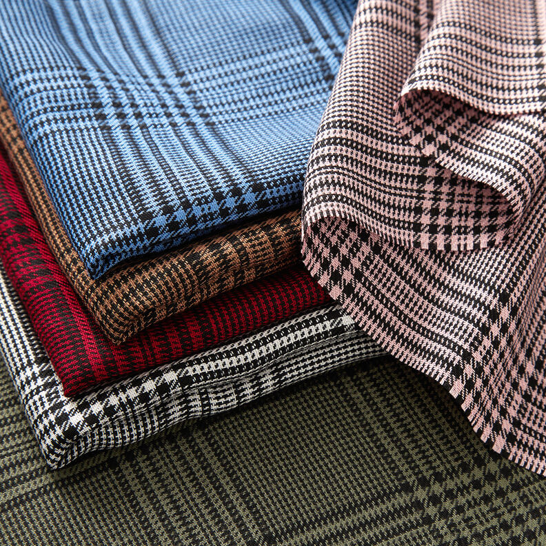 viscose fabric Glen Plaid – olive,  image number 6