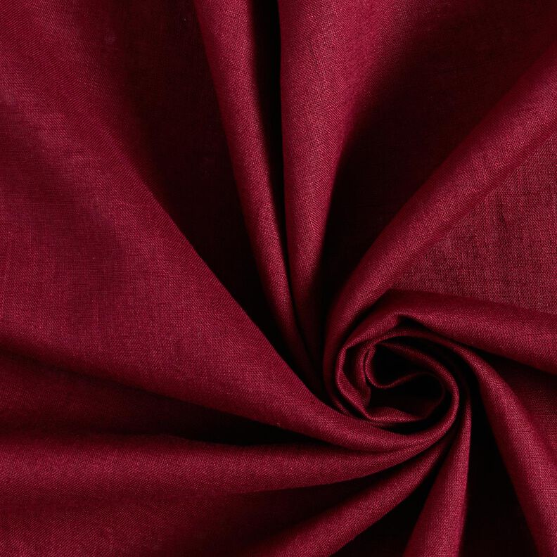 Lightweight linen blend pre-washed – burgundy,  image number 1