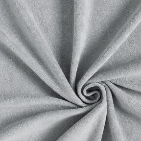 Towelling Fabric Stretch Plain – grey, 