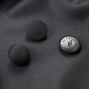 Covered Gloss Semi - Sphere Button - black, 