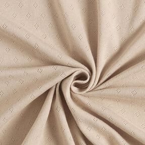 Fine Jersey Knit with Openwork – beige, 