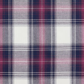 Shirt fabric cotton tartan – dark red/navy blue, 