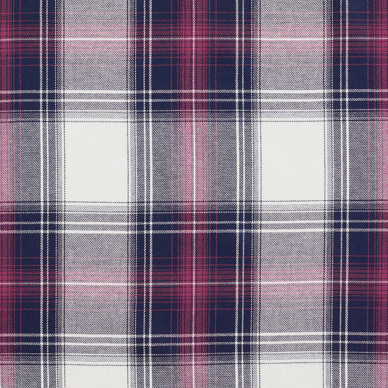 Shirt fabric cotton tartan – dark red/navy blue,  image number 1