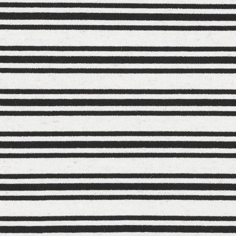 Viscose jersey, irregular glitter stripes – offwhite/black,  image number 1