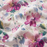 Double Gauze/Muslin Watercolour flowers Digital Print | by Poppy white/purple,  thumbnail number 2