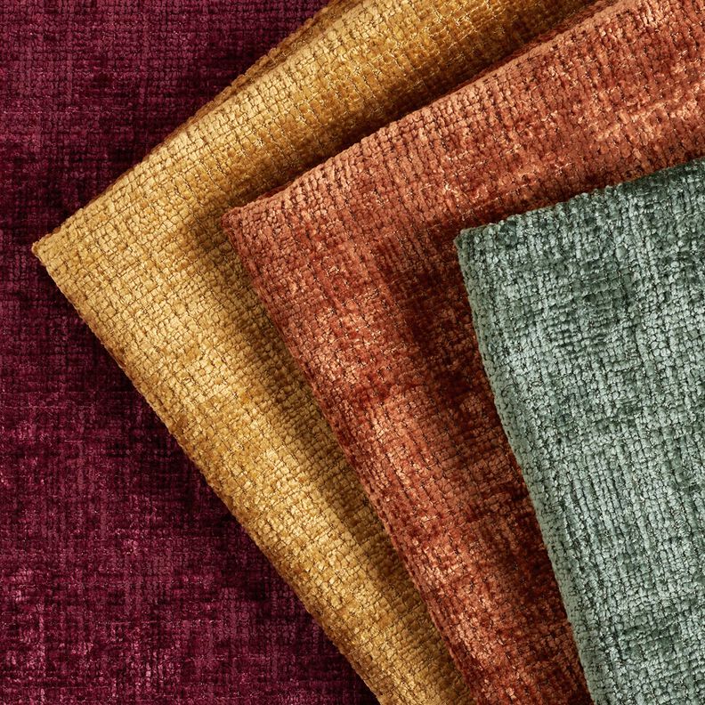 Upholstery Fabric Chenille Plain – dark red,  image number 4