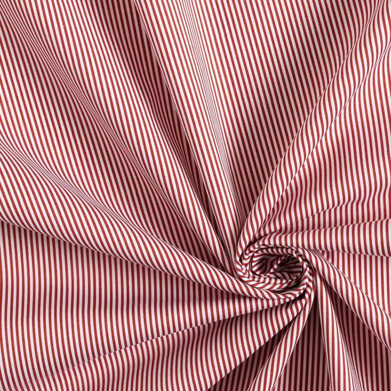 Cotton Poplin Mini stripes – terracotta/white,  image number 3