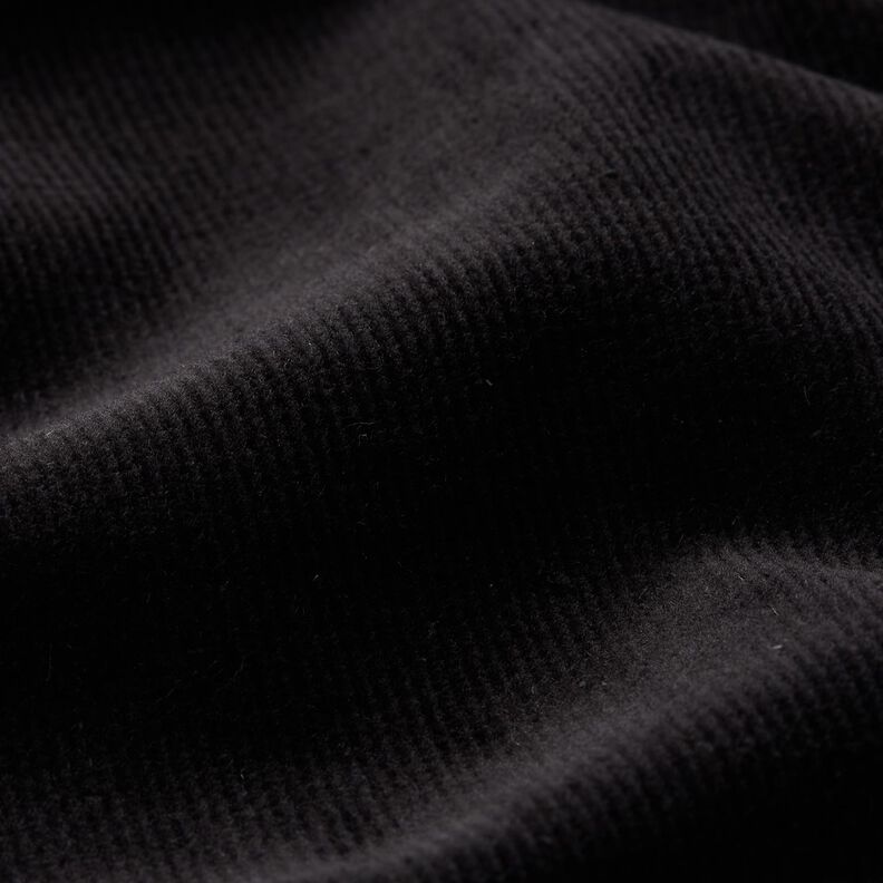 Stretchy fine corduroy – black,  image number 2