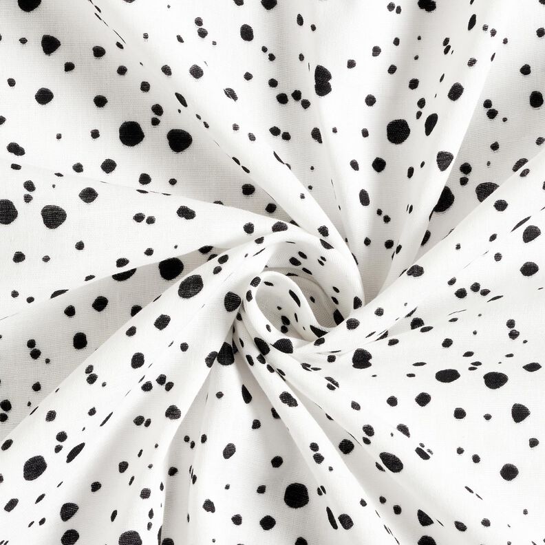 Muslin irregular dots, smooth – ivory/black,  image number 4