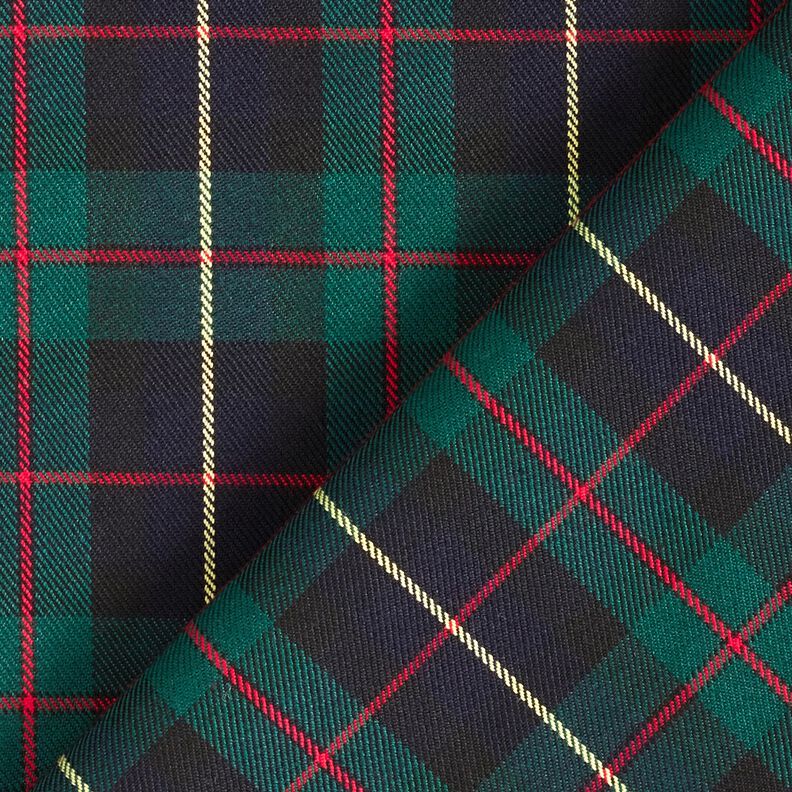 Viscose mix tartan – fir green/black,  image number 4