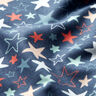 Cotton Flannel colourful stars – navy blue,  thumbnail number 2