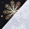 French terry Christmas snow crystals | Glitzerpüppi – black/gold,  thumbnail number 4