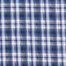 Cotton fabric tartan crash weave – royal blue/white,  thumbnail number 1