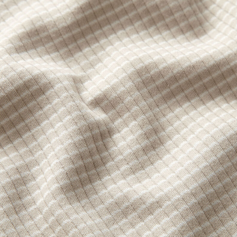 Ribbed Jersey Mini stripes – cashew/white,  image number 2