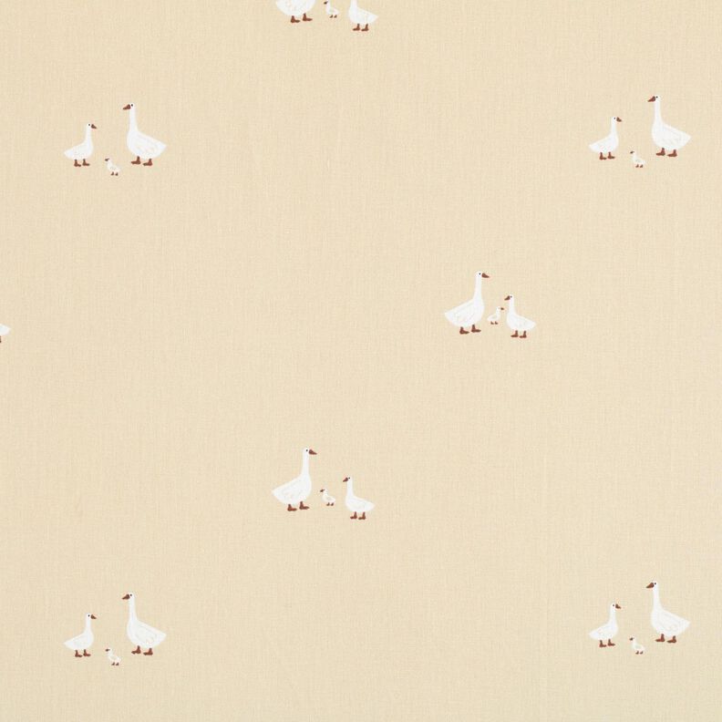 Cotton Poplin Goose family – light beige,  image number 1