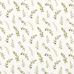 Cotton Jersey eucalyptus tendrils Digital Print – offwhite, 