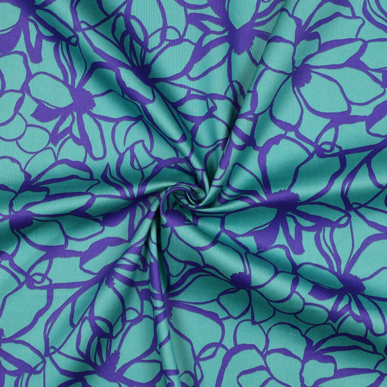 Sateen Magnolia | Nerida Hansen – aqua blue/indigo,  image number 3