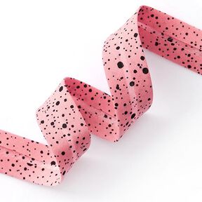 Splodges Bias Tape [ 20 mm ] – pink/black, 