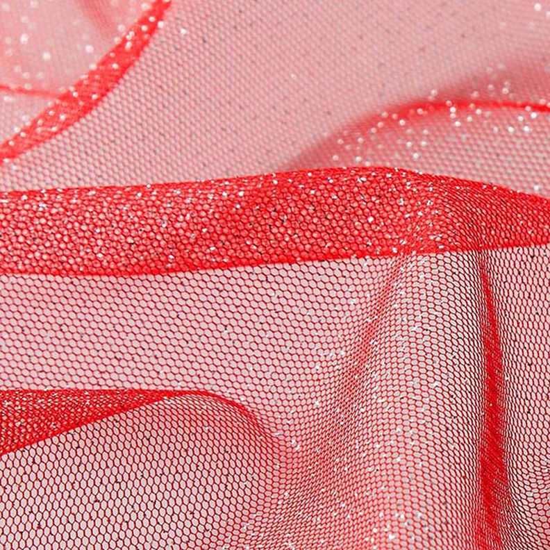 Royal Glitter Tulle – red/silver,  image number 3