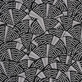 Swimsuit fabric abstract graphic pattern – black/white, 