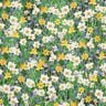 Decor Fabric Half Panama bluebells – sunglow/grass green,  thumbnail number 1