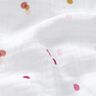 Double Gauze/Muslin colourful polka dots – white,  thumbnail number 2