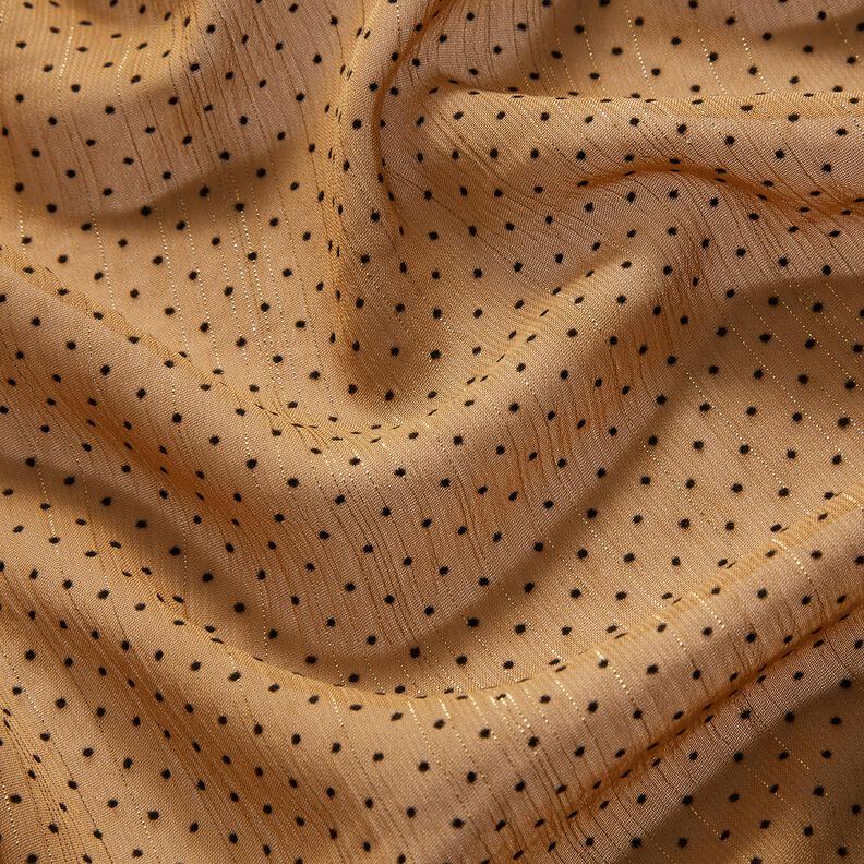 Glitter stripes and dots chiffon – fawn,  image number 2