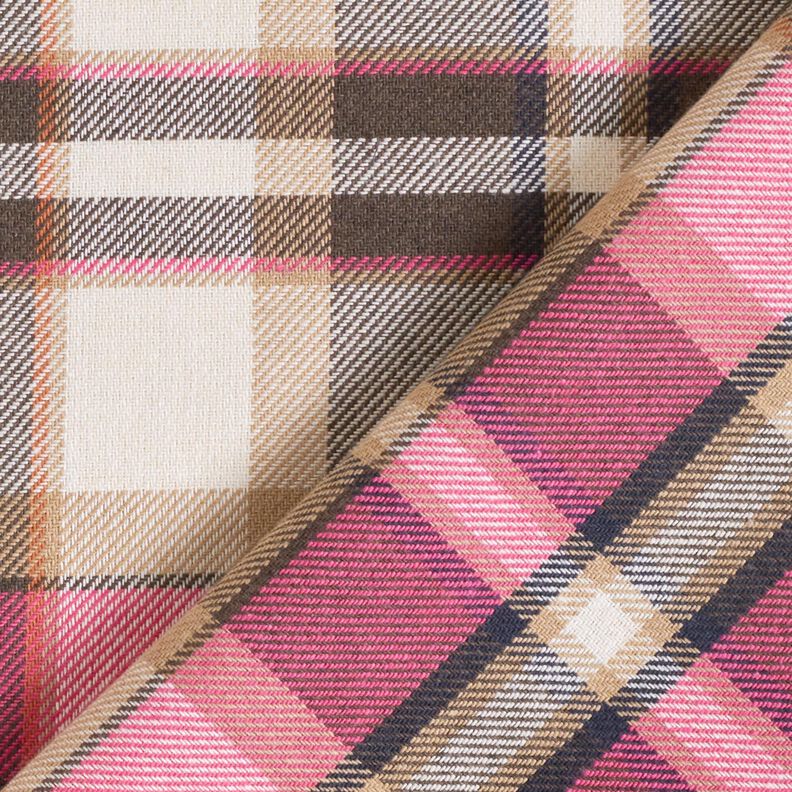 Cotton Flannel Tartan – beige/pink,  image number 5