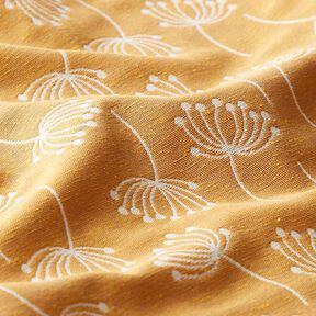 Dandelions Jacquard Furnishing Fabric – mustard, 