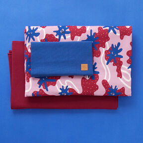 Slime monster sweatshirt fabric package | PETIT CITRON – pastel violet/royal blue, 