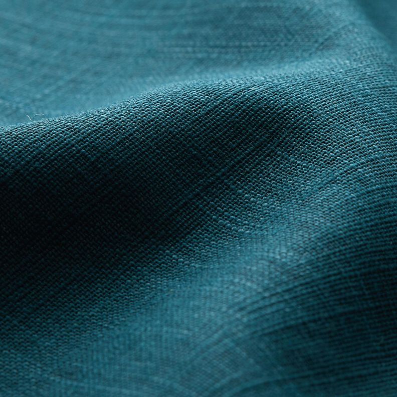 Linen fabric Ramie mix medium – petrol,  image number 2