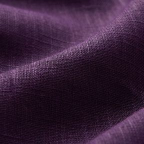Linen fabric Ramie mix medium – aubergine, 