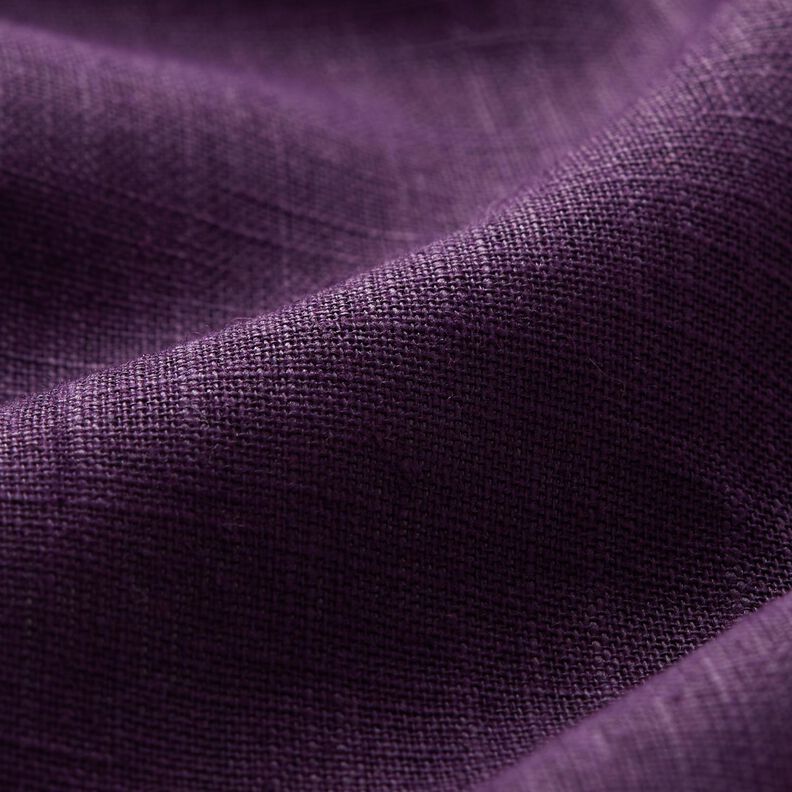 Linen fabric Ramie mix medium – aubergine,  image number 2