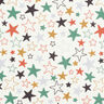 Cotton Flannel colourful stars – ivory,  thumbnail number 1