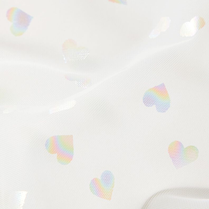 Foil hearts soft mesh – white,  image number 3