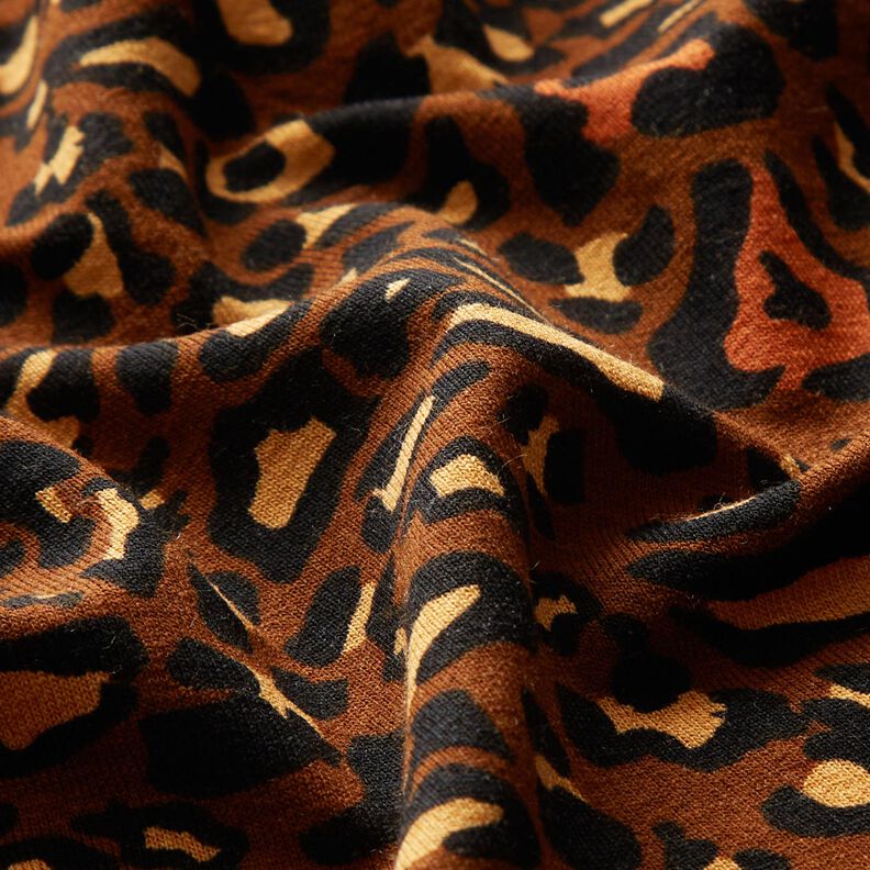 Viscose Jersey Leopard Print – medium brown/curry yellow,  image number 2