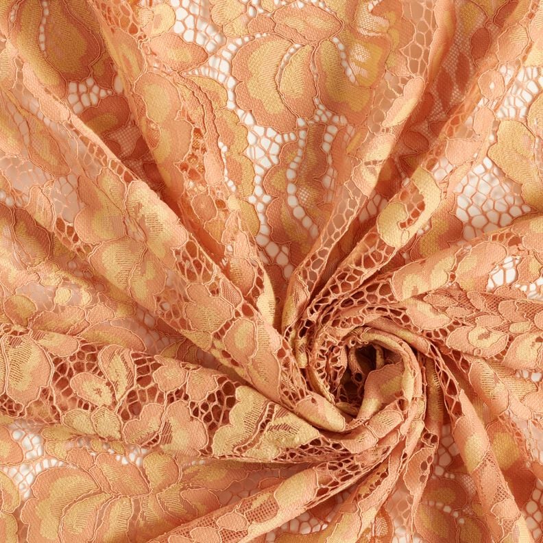 Lace romantic flowers – salmon/vanilla yellow,  image number 3