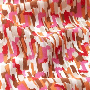 Crepe fabric brush strokes – pink/dark beige, 