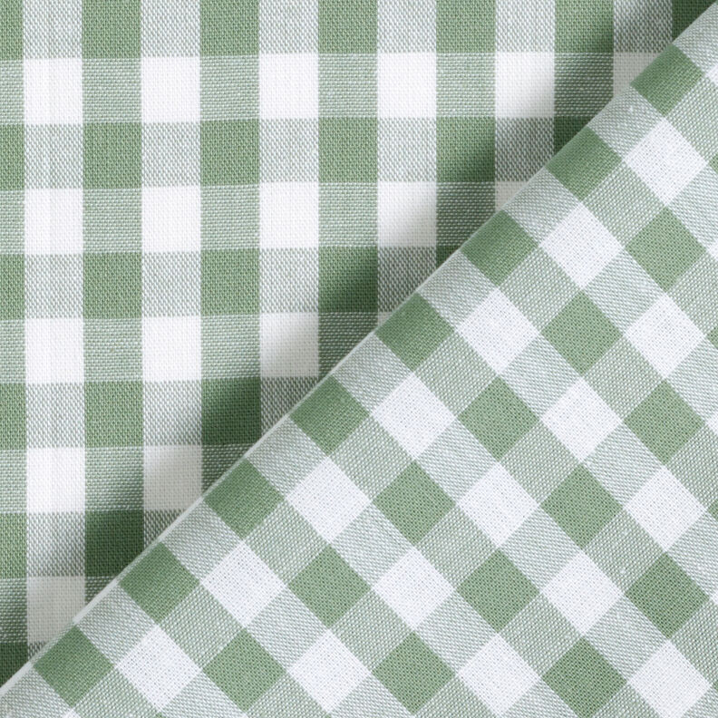 Cotton Vichy check 1 cm – sage/white,  image number 4