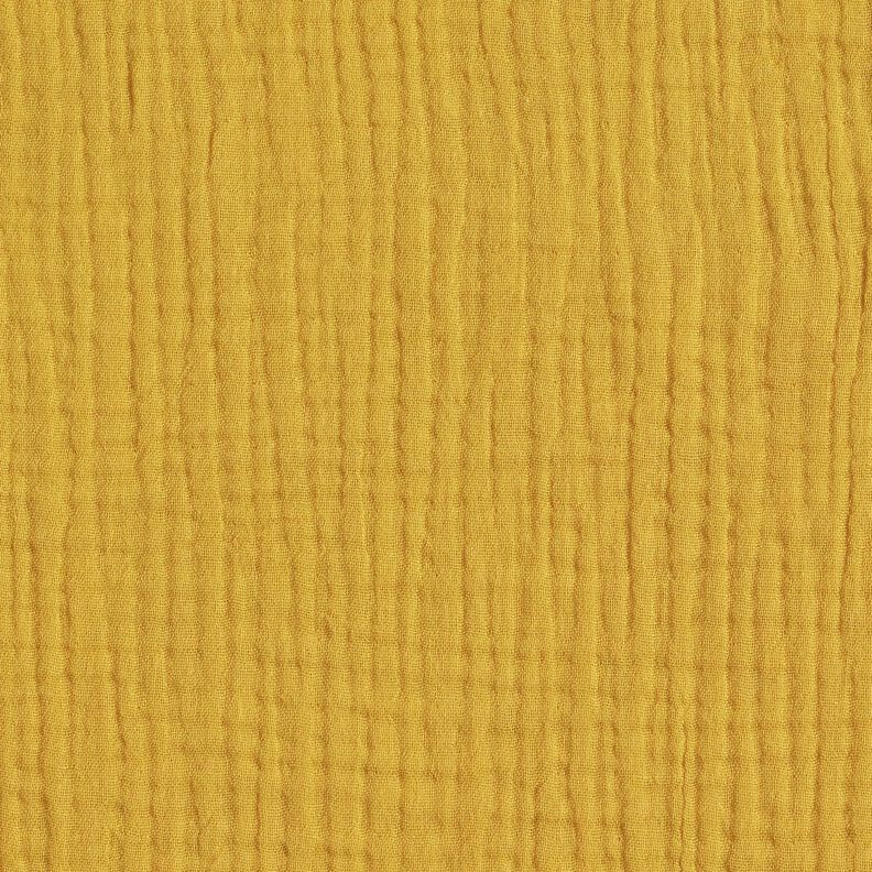 Triple-Layer Cotton Muslin Plain – mustard,  image number 3