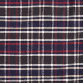 Lightweight Checked Cotton Coating Fabric – navy blue, 
