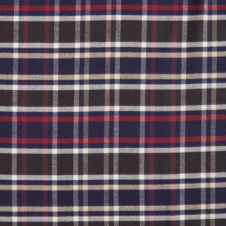 Lightweight Checked Cotton Coating Fabric – navy blue,  image number 1