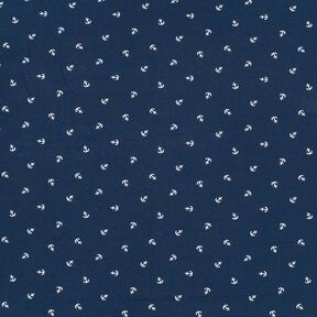 Cotton Jersey small anchor – navy blue, 