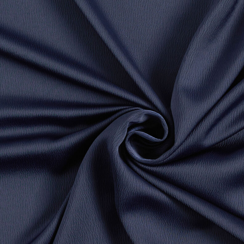 Crepe satin plain – navy blue,  image number 1