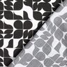 viscose fabric retro graphics – black/white,  thumbnail number 4