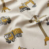 Decor Fabric Half Panama Construction site vehicles – natural/curry yellow,  thumbnail number 2