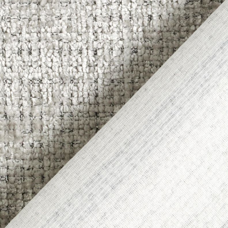 Upholstery Fabric Chenille Plain – silver grey,  image number 3