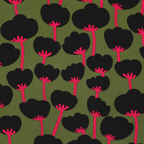 Lenzing Ecovero™ Poppies | Nerida Hansen – olive/black, 